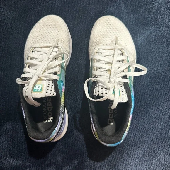 Reebok Nano White with Blue and Green Accents - Picture 7 of 12